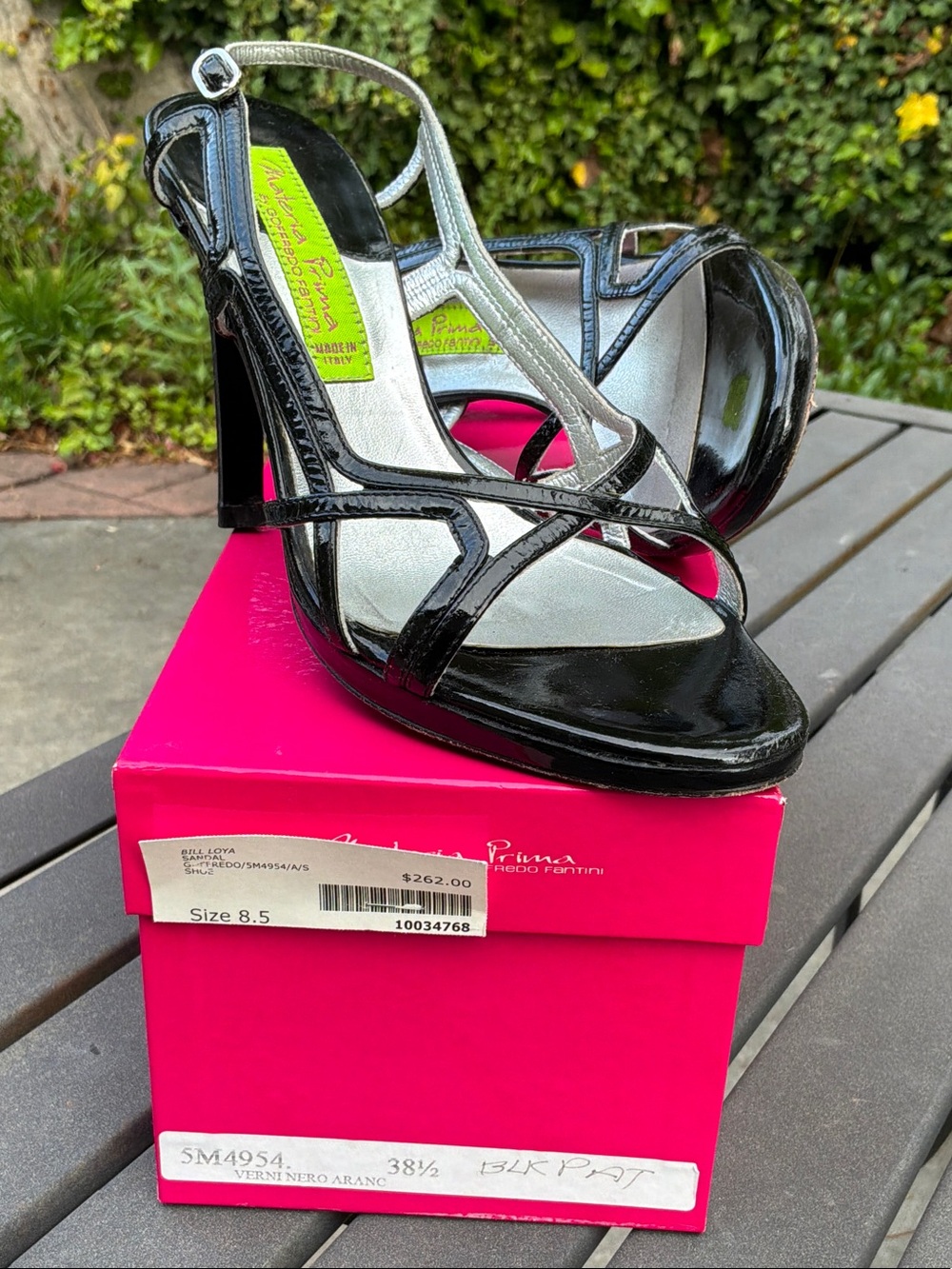 Women’s Materia Prima by Goffredo Fantini Patent Leather Black Stiletto Heels